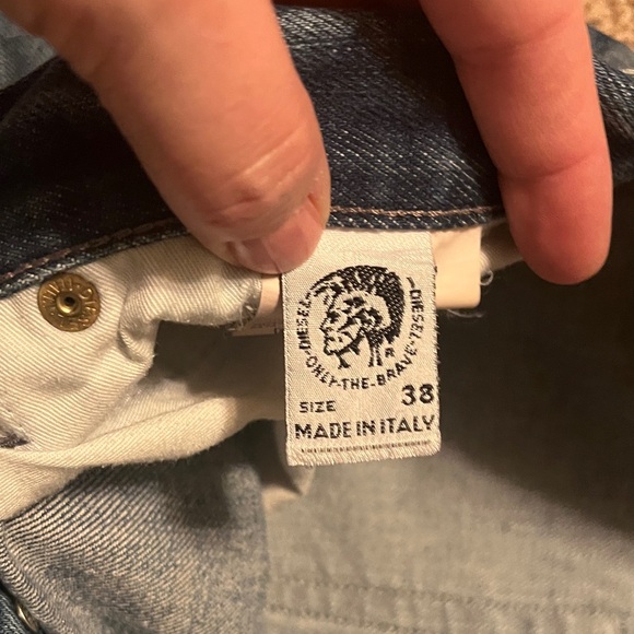 Diesel Relaxed Fit Distressed Blue Jeans - Picture 4 of 6